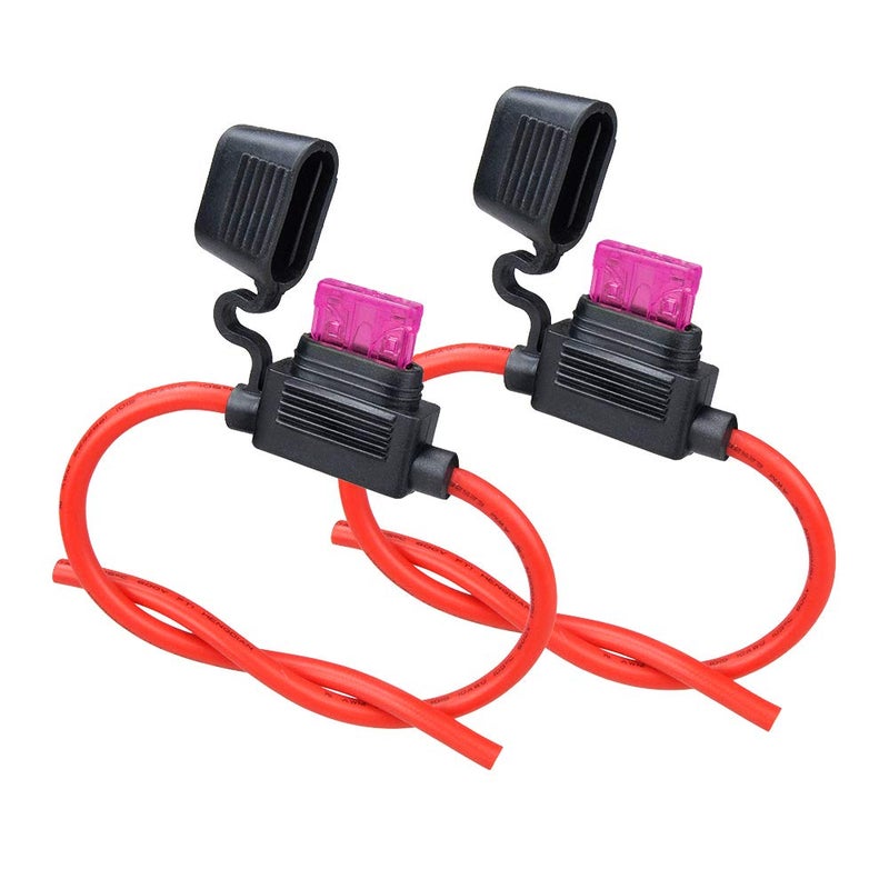 MUYI Inline Fuse Holder - 10ga & 12v Waterproof Adaptor with 40AMP ATC Fuses - Image 1